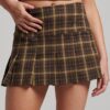 1/2 Pleat Check Skirt