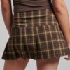 1/2 Pleat Check Skirt