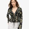 70S Sleeve Pleated Woven Top