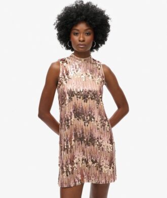 A-Line Sl Sequin Mini Dress