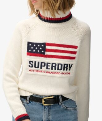 Americana Roll Neck Knit Jumper