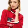 Americana Roll Neck Knit Jumper