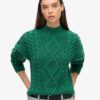 Aran Cable Knit Polo Jumper