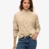 Aran Cable Knit Polo Jumper