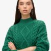 Aran Cable Knit Polo Jumper