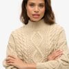 Aran Cable Knit Polo Jumper