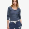 Athletic Button Down Long Sleeve Top