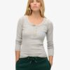 Athletic Button Down Long Sleeve Top