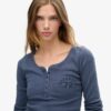 Athletic Button Down Long Sleeve Top
