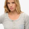 Athletic Button Down Long Sleeve Top