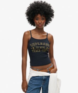 Athletic College Graphic Rib Cami Top