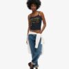 Athletic College Graphic Rib Cami Top