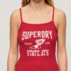 Athletic College Graphic Rib Cami Top