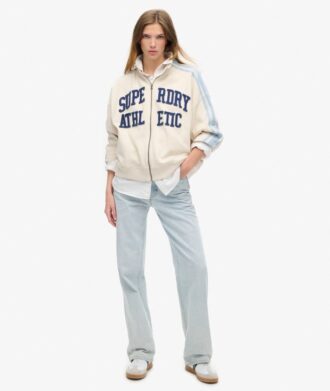 Athletic Essentials Applique Loose Zip Track Top