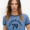 Athletic Essentials Beach Graphic Ringer T-Shirt