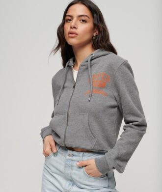 Athletic Essentials Crop Zip Hoodie