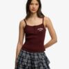 Athletic Essentials Embroidered Button Cami Top