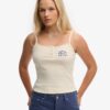 Athletic Essentials Embroidered Button Cami Top