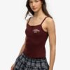 Athletic Essentials Embroidered Button Cami Top