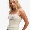Athletic Essentials Embroidered Button Cami Top