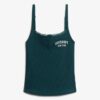 Athletic Essentials Embroidered Button Cami Top
