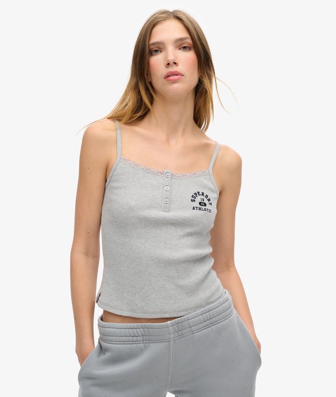Athletic Essentials Graphic Button Cami Athletic Essentials Graphic Button Cami
