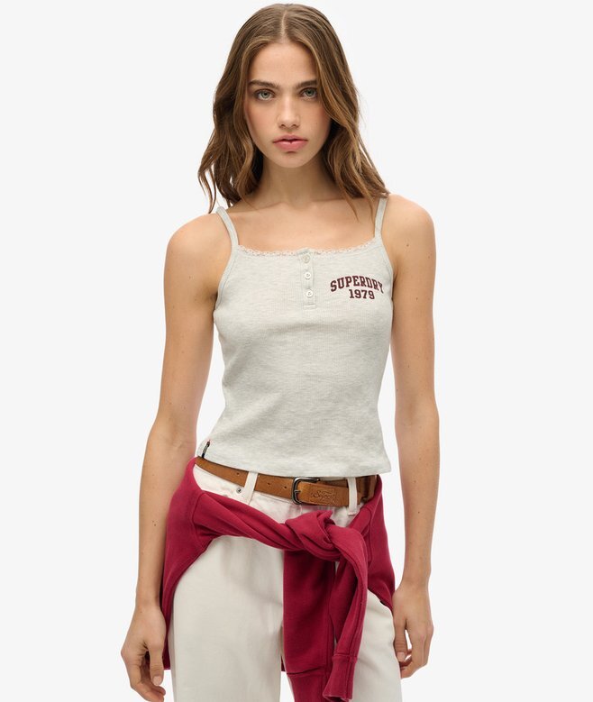 Athletic Essentials Graphic Button Cami Athletic Essentials Graphic Button Cami