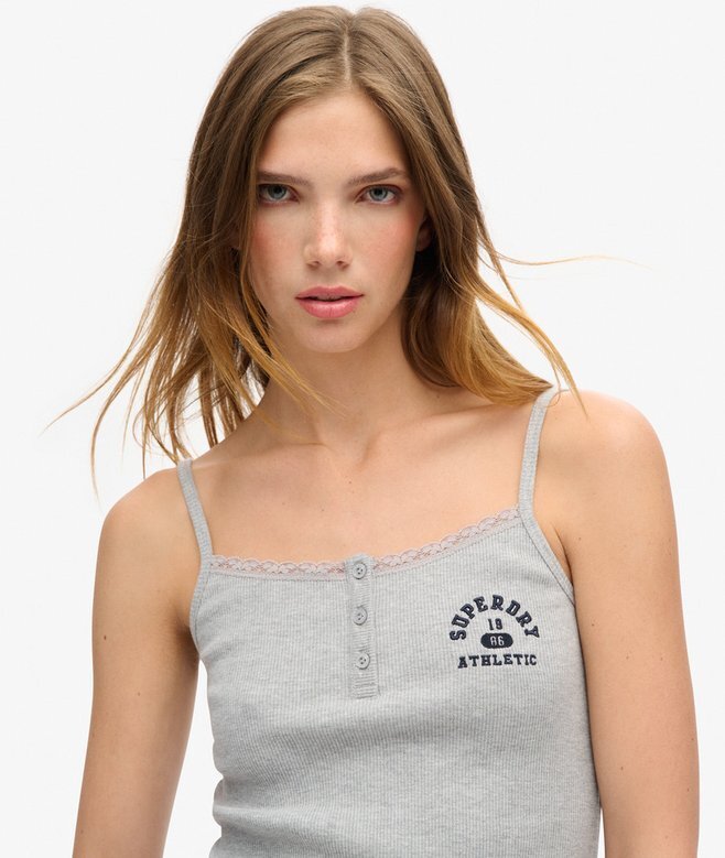 Athletic Essentials Graphic Button Cami Athletic Essentials Graphic Button Cami