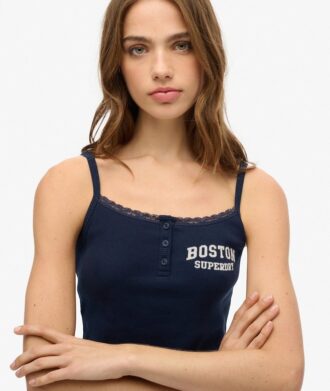 Athletic Essentials Graphic Button Cami Top