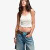 Athletic Essentials Lace Trim Cropped Cami Top