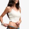 Athletic Essentials Lace Trim Cropped Cami Top