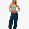 Athletic Essentials Lace Trim Cropped Cami Top