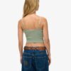 Athletic Essentials Lace Trim Cropped Cami Top