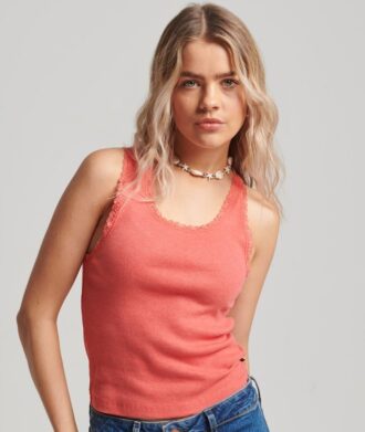 Athletic Essentials Lace Trim Vest Top