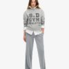 Athletic Essentials Loose Crop Crew Sweatshirt
