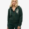 Athletic Essentials Relaxed Crop Zip-Hoodie