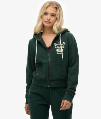 Athletic Essentials Relaxed Crop Zip-Hoodie
