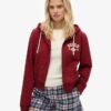 Athletic Essentials Relaxed Crop Zip-Hoodie