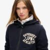 Athletic Essentials Relaxed Crop Zip-Hoodie