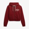 Athletic Essentials Relaxed Crop Zip-Hoodie