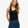 Athletic Essentials Vintage Lace Trim Vest Top Athletic Essentials Vintage Lace Trim Vest Top
