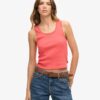 Athletic Essentials Vintage Lace Trim Vest Top Athletic Essentials Vintage Lace Trim Vest Top