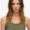 Athletic Essentials Vintage Lace Trim Vest Top Athletic Essentials Vintage Lace Trim Vest Top