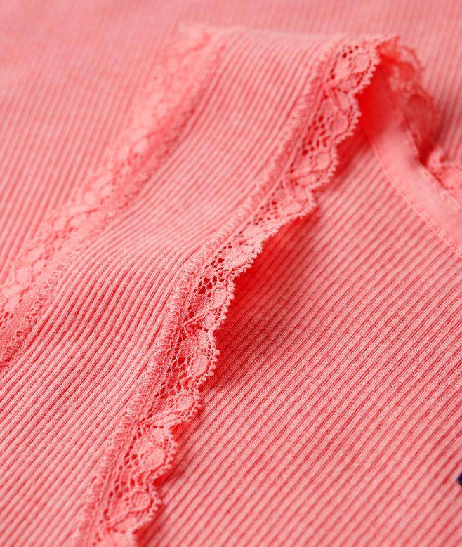 Athletic Essentials Vintage Lace Trim Vest Top Athletic Essentials Vintage Lace Trim Vest Top