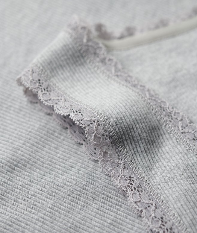 Athletic Essentials Vintage Lace Trim Vest Top Athletic Essentials Vintage Lace Trim Vest Top