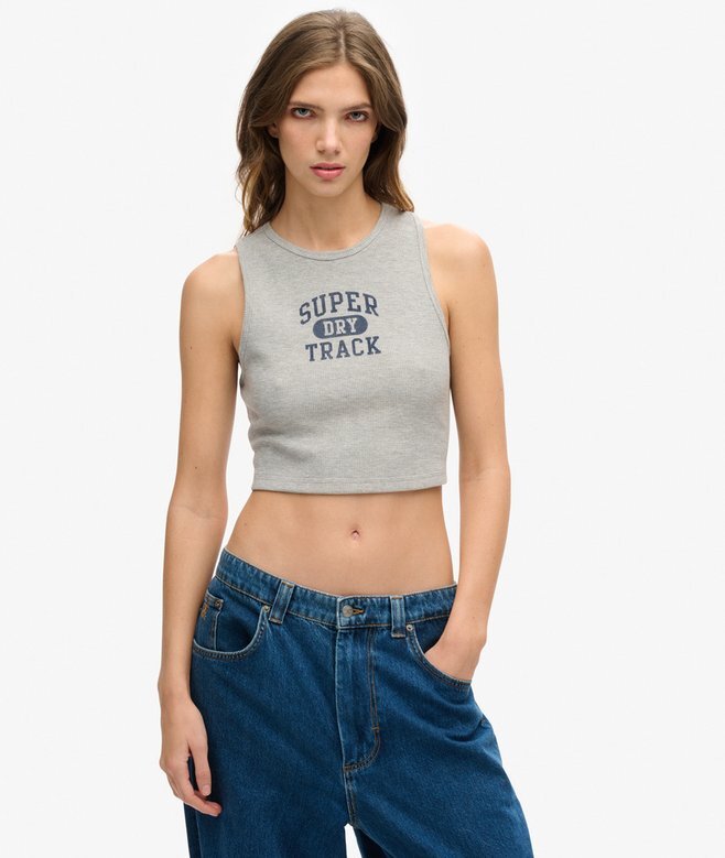 Athletic Essentials Waffle Cropped Tank Top Athletic Essentials Waffle Cropped Tank Top