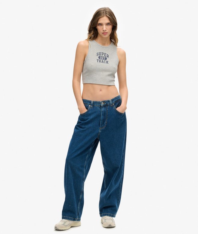 Athletic Essentials Waffle Cropped Tank Top Athletic Essentials Waffle Cropped Tank Top