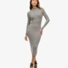 Backless Bodycon Midi Dress