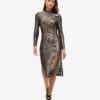 Backless Sequin Midi Dress