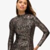 Backless Sequin Midi Dress